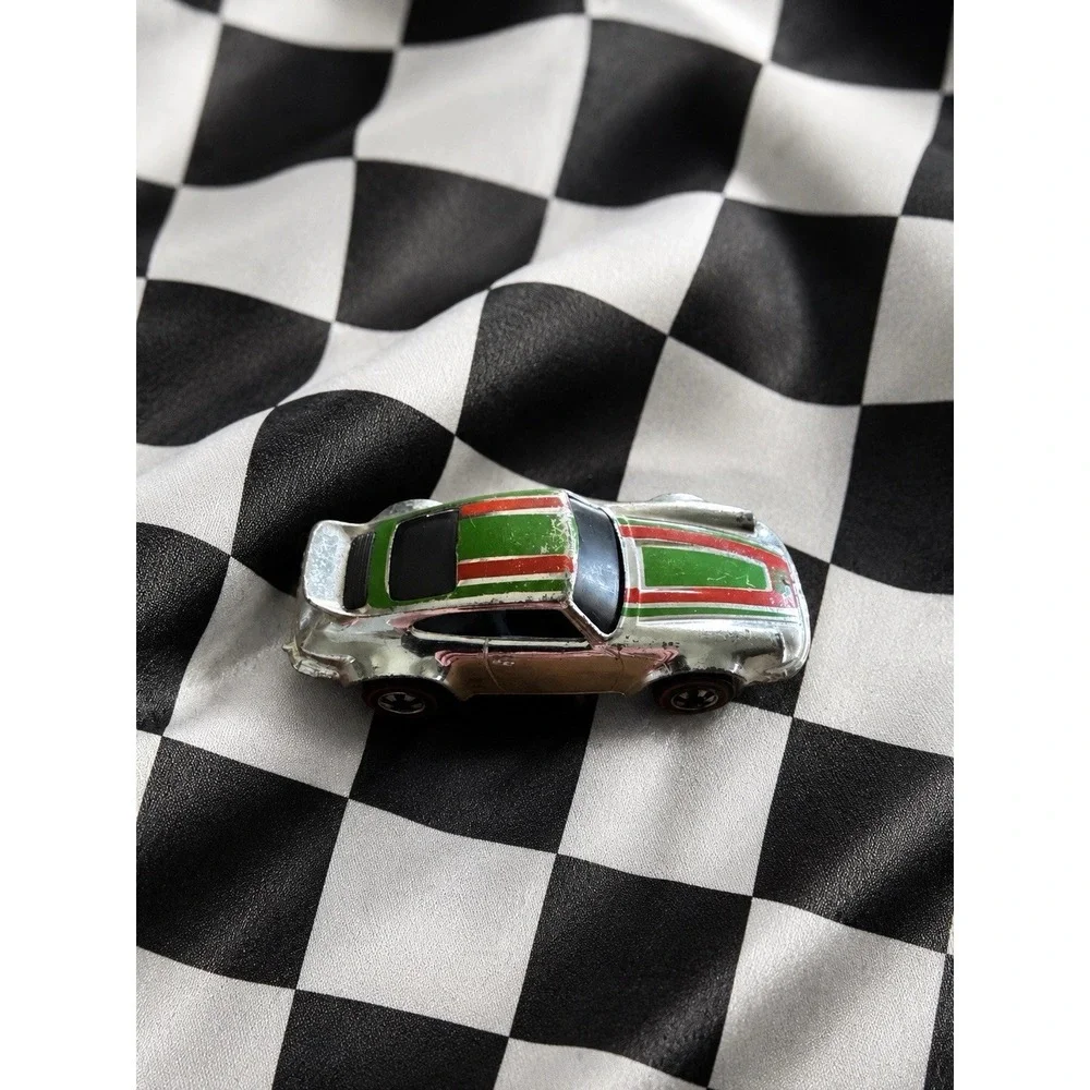 Vintage Mattel Hot Wheels Redline Porsche P-911 Super Chrome 1974 Hong Kong EUC